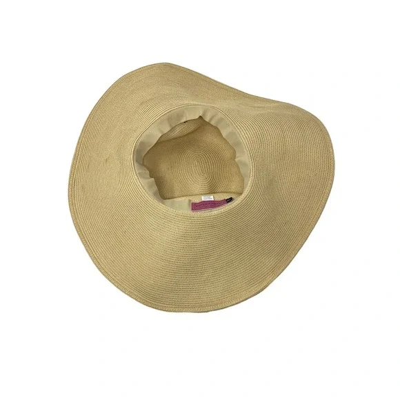 Vineyard Vines Womens Sun Hat Large Floppy Nautical Preppy Straw w/ Ribbon OSFM - Picture 6 of 8